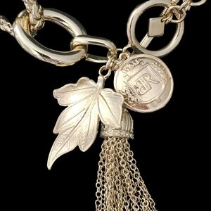 Gold Tone Leaf Pendant Banana Republic Chunky Necklace Pendant